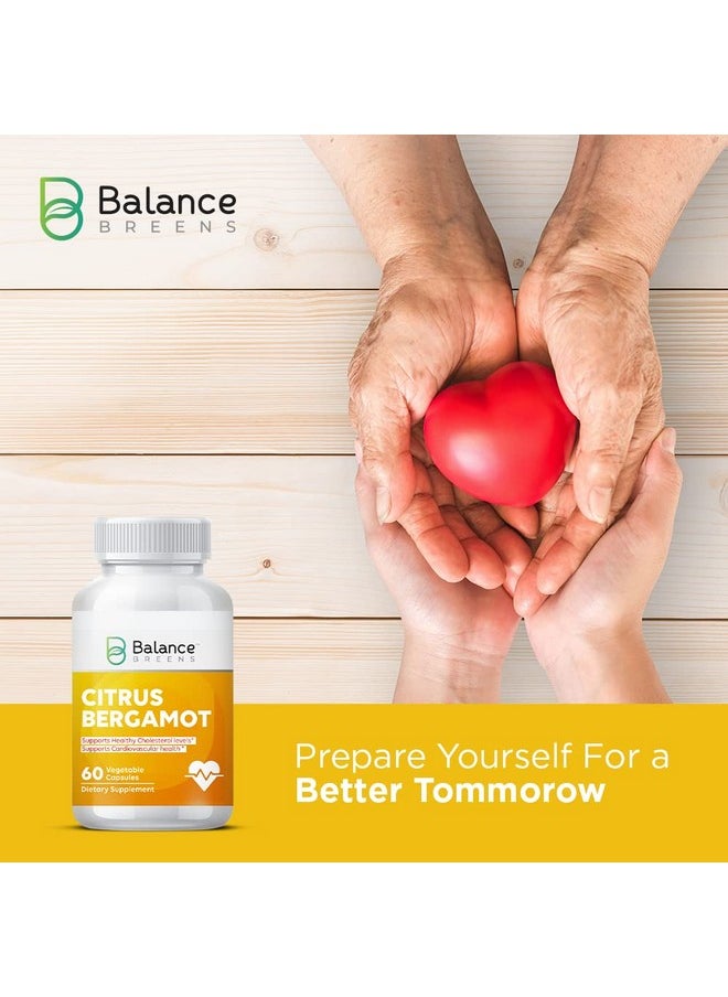 Balancebreens - Citrus Bergamot 500Mg Support Cardiovascular Metabolism & Cholesterol Health 60 Nongmo Vegan Capsules - Image 1