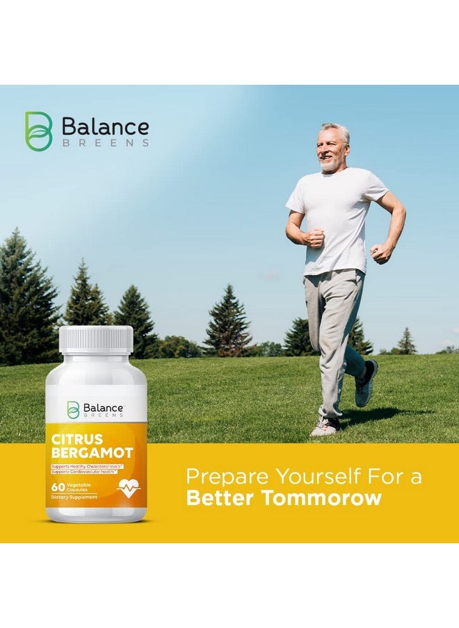 Balancebreens - Citrus Bergamot 500Mg Support Cardiovascular Metabolism & Cholesterol Health 60 Nongmo Vegan Capsules - Image 1