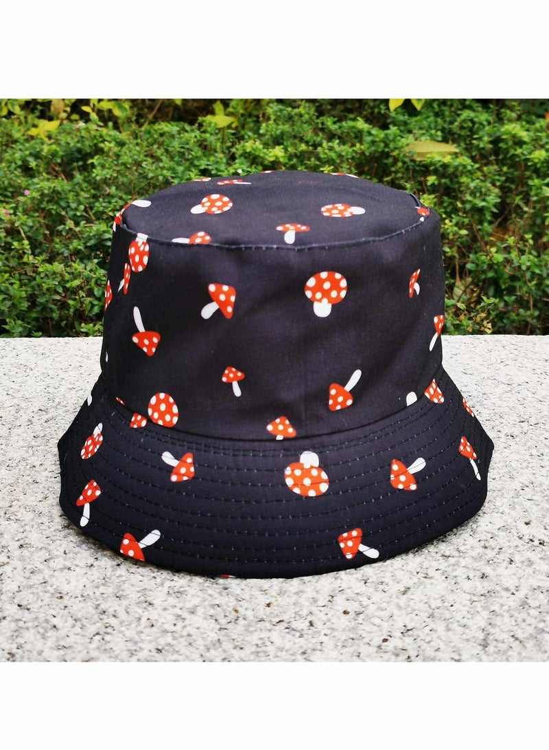 Excefore Reversible Bucket Hat, Unisex Print Double Side Wear Beach Sun Hat Aesthetic Fishing Hat for Men Women Teens - Image 4