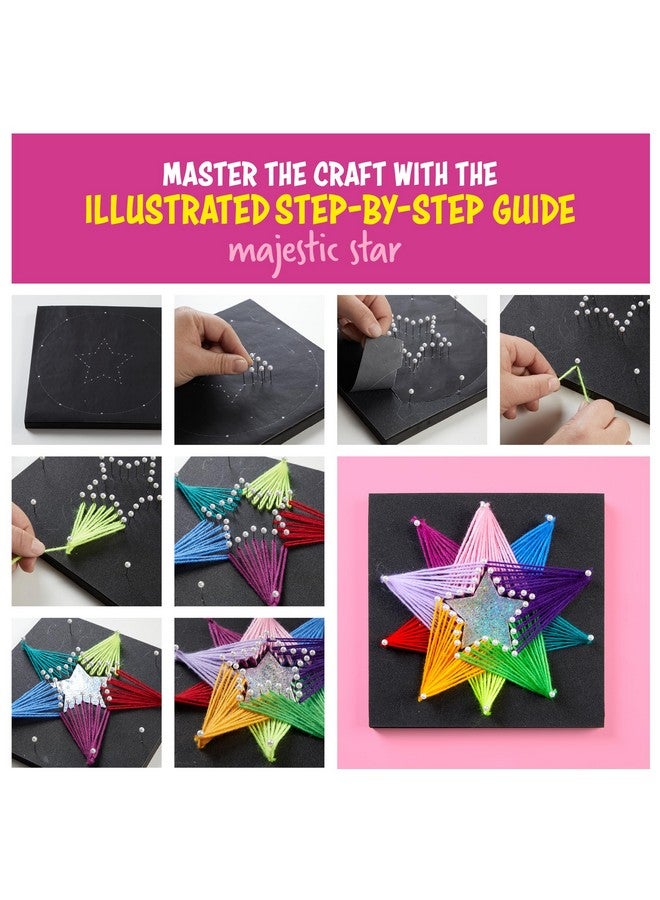 Dan&Darci مجموعة فن الخيوط دان ودارسي للأطفال - هدايا عيد ميلاد للبنات بعمر 12 سنة - مجموعات حرفية للبنات بعمر 10، 11، 12 - هدايا ألعاب يونيكورن ونجوم للأولاد - هدايا فنية - Image 5