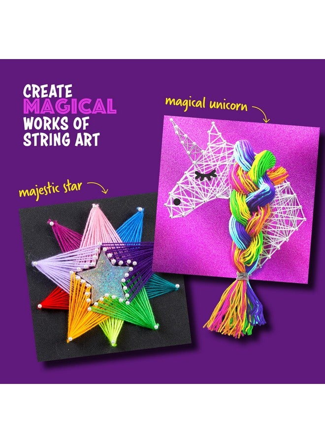 Dan&Darci مجموعة فن الخيوط دان ودارسي للأطفال - هدايا عيد ميلاد للبنات بعمر 12 سنة - مجموعات حرفية للبنات بعمر 10، 11، 12 - هدايا ألعاب يونيكورن ونجوم للأولاد - هدايا فنية - Image 2