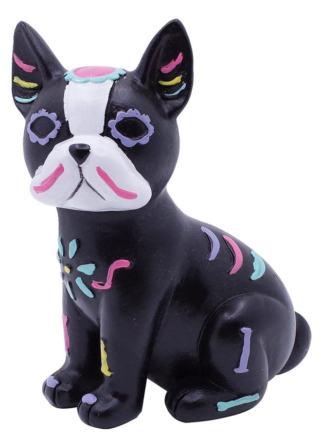 Etistta Day of The Dead Dog Figurine, 6.5 inch Polyresin Halloween Dog Statue for Halloween Home Desk Decorations - Image 1