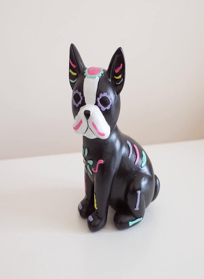 Etistta Day of The Dead Dog Figurine, 6.5 inch Polyresin Halloween Dog Statue for Halloween Home Desk Decorations - Image 2