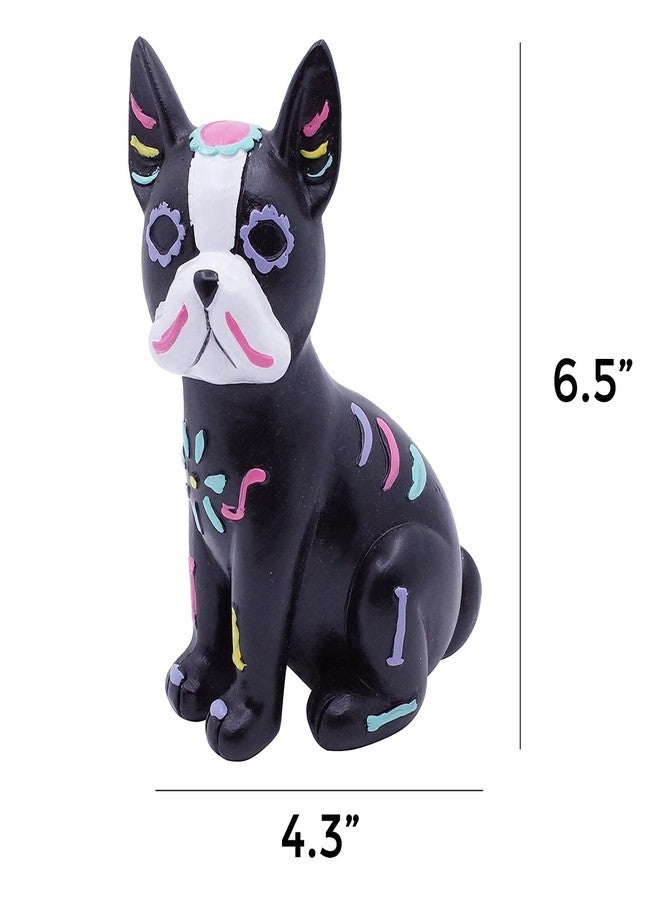Etistta Day of The Dead Dog Figurine, 6.5 inch Polyresin Halloween Dog Statue for Halloween Home Desk Decorations - Image 3