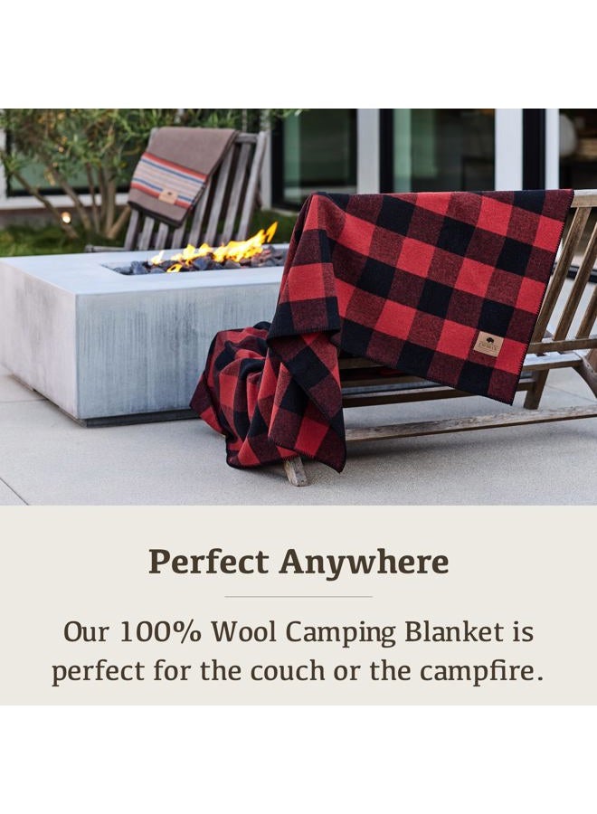 Chubbuck Authentic Chubbuck 100% Wool Blanket Camping (60" x 84") - Large Warm Blanket for Camping, Emergency, Outdoor Concerts and Home Use - Fire Retardant, Soft and Warm Blankets for Winter (Buffalo) - Image 3