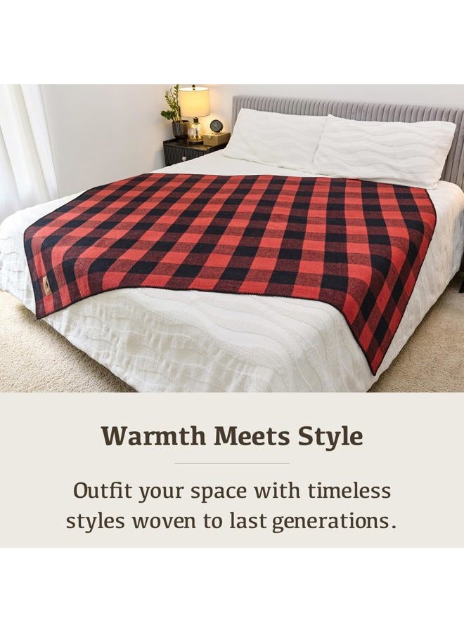 Chubbuck Authentic Chubbuck 100% Wool Blanket Camping (60" x 84") - Large Warm Blanket for Camping, Emergency, Outdoor Concerts and Home Use - Fire Retardant, Soft and Warm Blankets for Winter (Buffalo) - Image 5