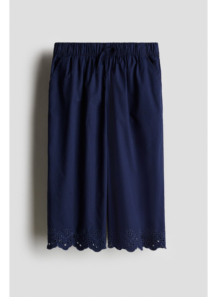 H&M Broderie Anglaise Cropped Trousers  - Image 1