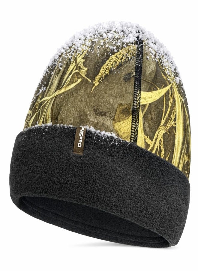 DexShell Waterproof Camouflage Watch Cap - Windproof Fleece-Lined Realtree Hat for Men & Women with Porelle Membrane for Cold & Wet Outdoor Conditions, Realtree Max-7, S/M (56-58cm) - Image 1