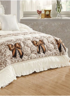 Moon 4 Pieces Single Size 160x210Cm Comforter Set Medium Filling Bedding Set for All Season Includes 1Comforter 1Bedsheet 1Pillow Shams and 1Cushion cases  - Image 3