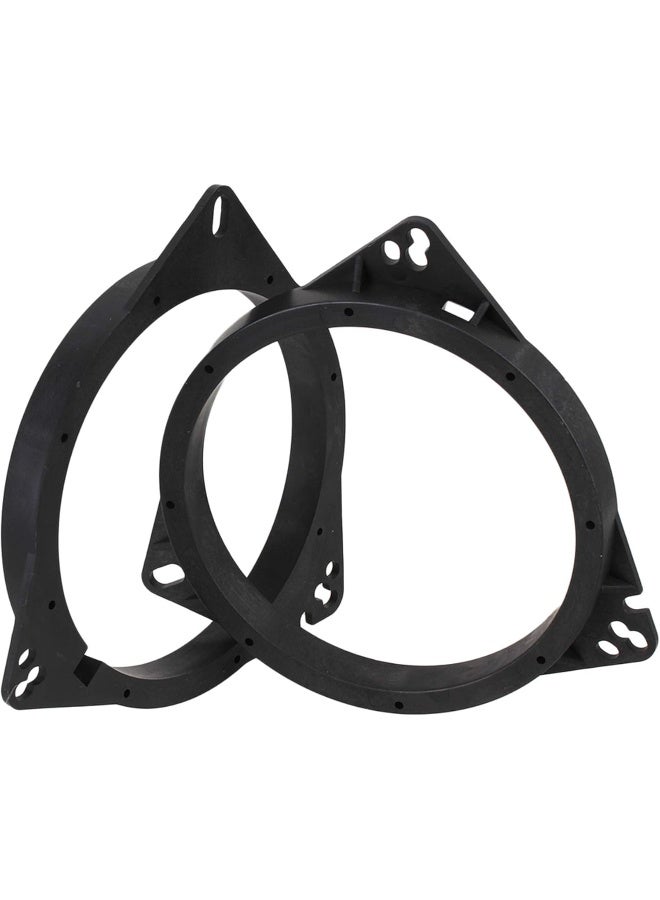RDEXP Black Plastic 6.5" Car Speaker Adapters Mount Plates Bracket Pack of 2 - Image 1
