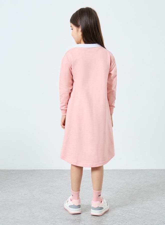 ستايلي فستان قصير بحافة واسعة وطبعة زهور - Image 4