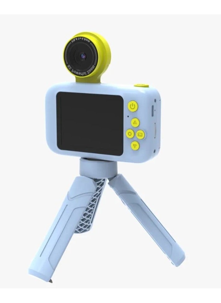 porodo - Flip Digital Camera for Kids with Tripod Stand and 2.4" Wide Screen / 4H Battery Life / 48MP Image Resolution / 180° Flip Lens - Blue - Image 1