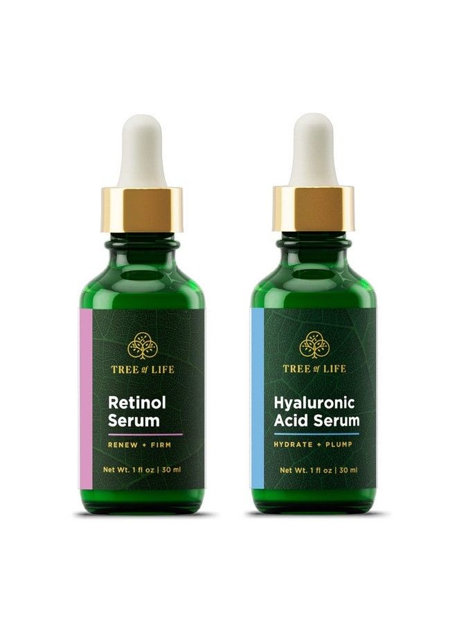 Tree of Life Beauty Tree Of Life Firming Retinol Serum And Hydrating Hyaluronic Acid Set To Glow Facial Serum Duo 2 Count X 1 Fl Oz  - Image 1
