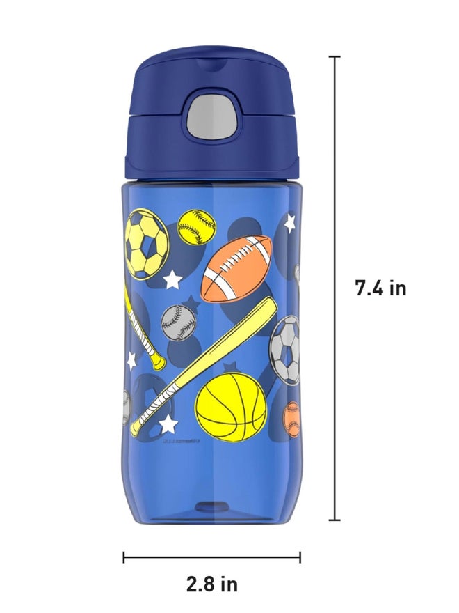 THERMOS Kids Funtainer Plastic All Sports Bottle - Blue - 470ml - Image 4