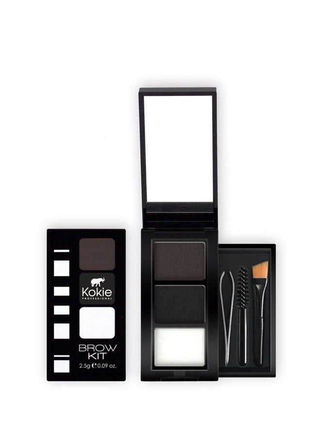 Kokie Cosmetics Brow Kit, Black, 0.09 Ounce 