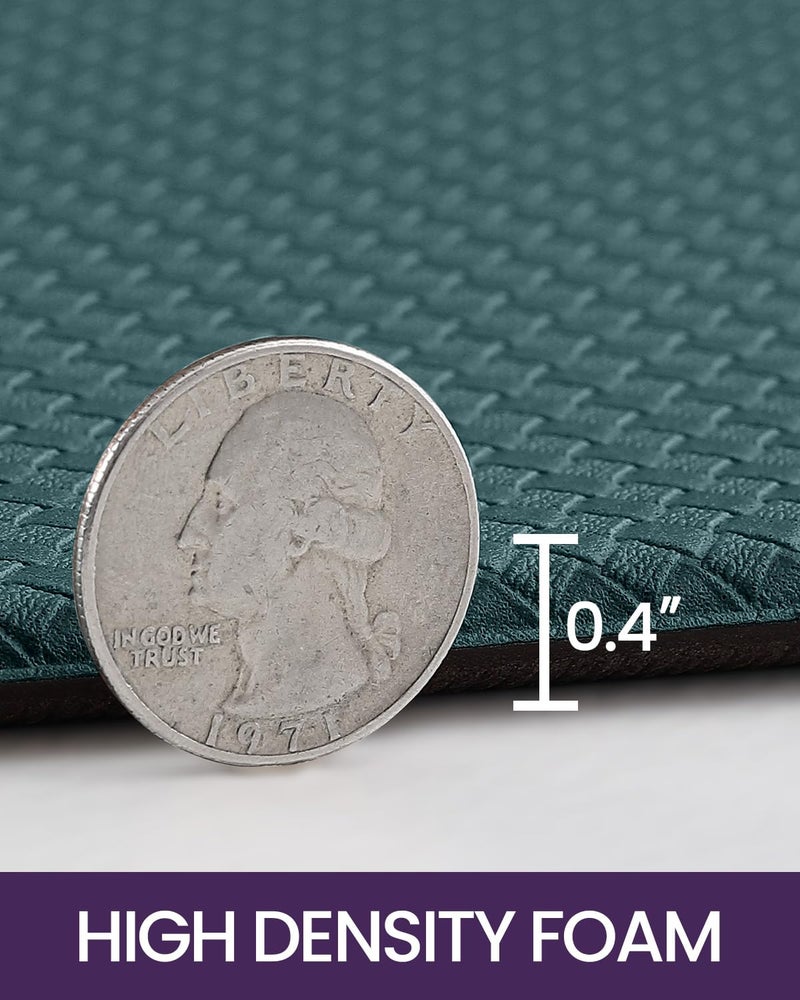 DEXI Kitchen Floor Mats Cushioned Anti Fatigue,17x29+17x59, Standing Runner Rug Waterproof, Comfort Memory Foam Padded for Front Sink Laundry Set of 2, Hunter Green - Image 4