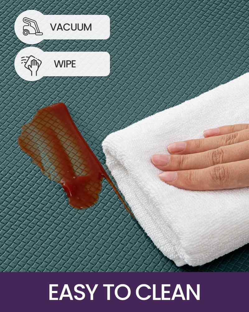 DEXI Kitchen Floor Mats Cushioned Anti Fatigue,17x29+17x59, Standing Runner Rug Waterproof, Comfort Memory Foam Padded for Front Sink Laundry Set of 2, Hunter Green - Image 5