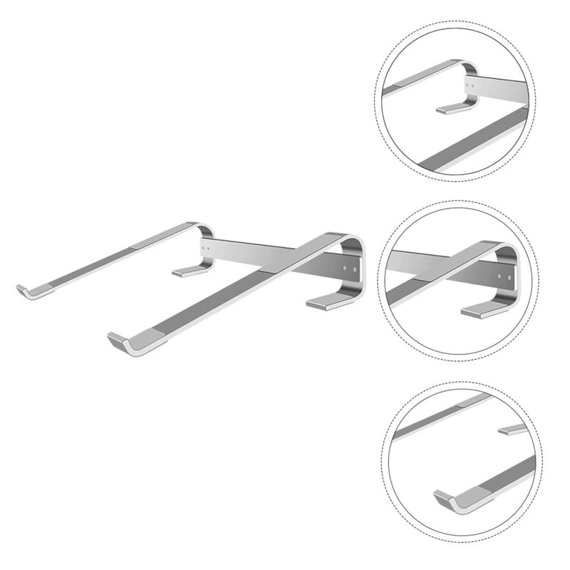 Aluminum Alloy Laptop Stand Multipurpose Hollow Design for Improved Heat Dissipation Ergonomic Desk Use - Image 3