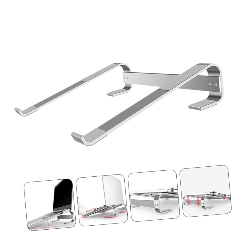 Aluminum Alloy Laptop Stand Multipurpose Hollow Design for Improved Heat Dissipation Ergonomic Desk Use - Image 4