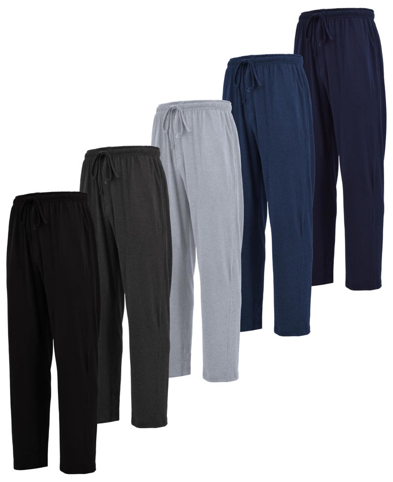Andrew Scott Men's Cotton Lounge Pants | Multi Packs & Colors | Soft & Light Drawstring Yoga & Sleep PJ Bottoms - Image 1