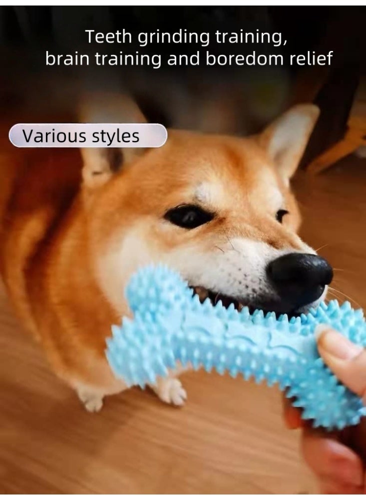 Puppy Chew Toys, 6-Piece Puppy Teething Chew Toy Set, with Ball and Colorful Rope, Natural Rubber, Interactive Pet Toy, Suitable for Small and Medium Dogs (Blue) - Image 3