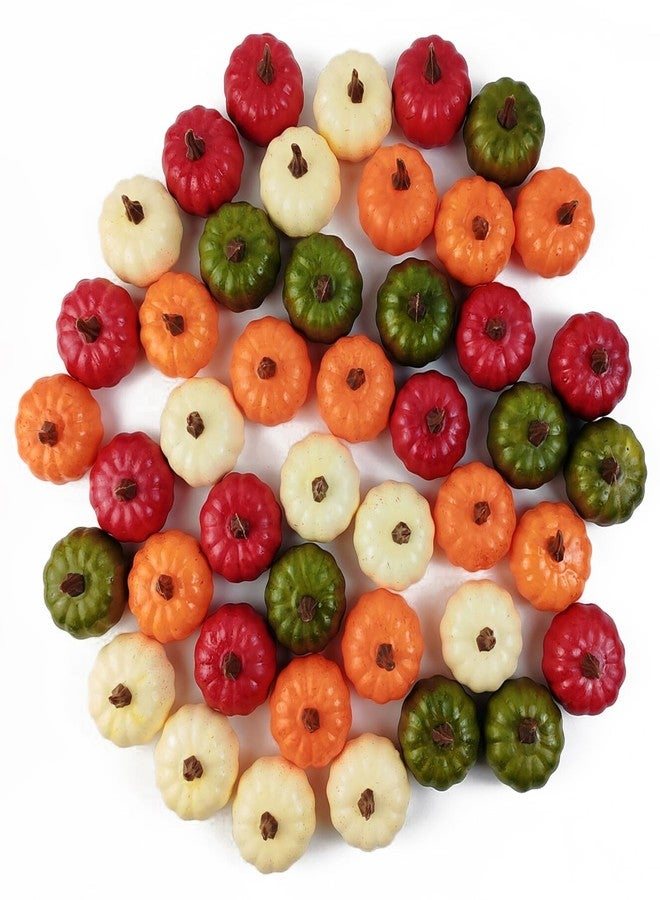 ROYHOO 20PCS Mini Artificial Pumpkins, Fall Harvest Simulation Pumpkins Decor Fake Fruit Home Decor for Halloween Thanksgiving Party Decorations (Orange) - Image 5