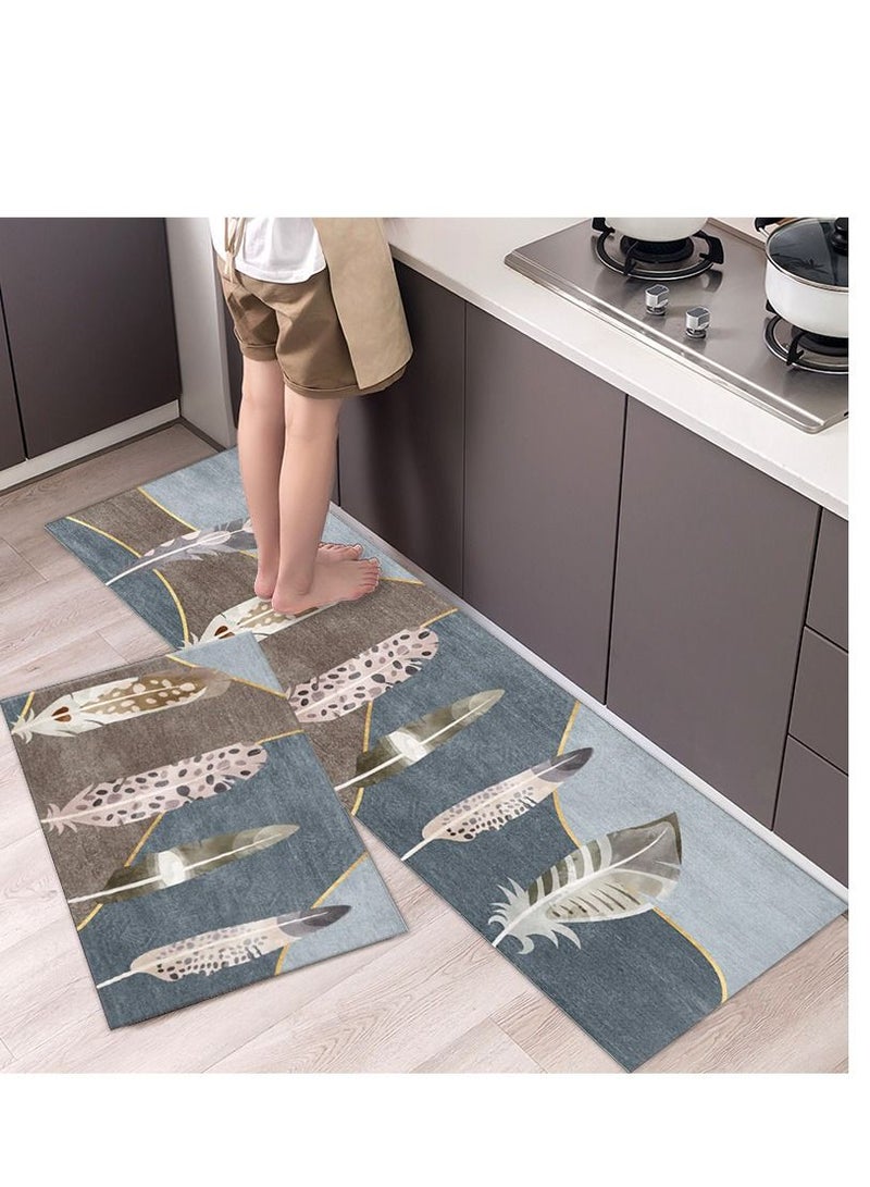 Hi homey 2-Piece Super absorbent soft non-slip quick drying Kitchen Floor Mat Set - Image 1