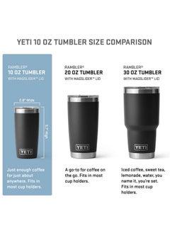 YETI YETI Rambler 10 oz Tumbler, Stainless Steel, Vacuum Insulated with MagSlider Lid, Agave Teal  - Image 2