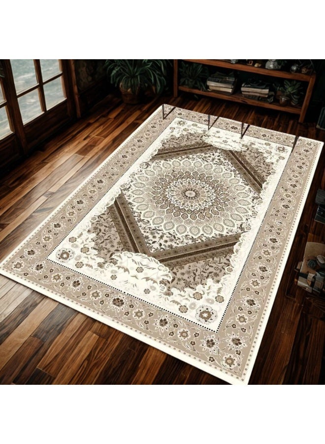 SMART HOME Ceramic carpets, excellent velvet rug, padded and soft to the touch, with beautiful 3D patterns made of high-quality materials, nano seating mattress, size 3X4 meters - Image 2