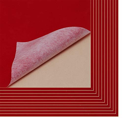 YaoHui 3PCS Self Adhesive Felt Sheet, Felt Sheets with Adhesive Backing, Peel and Stick Felt Sheets Adhesive Backed, A4 Size Felt Adhesive Sheet (8.3" x 11.8", Red) - Image 4