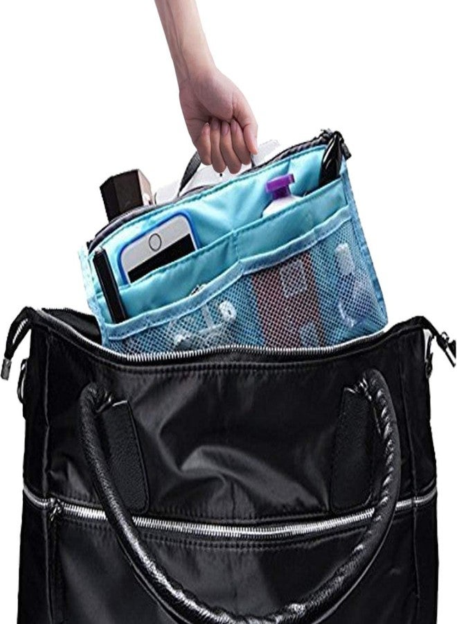 Flywind Daily Travel Utility and Toiletries Organizer Inserts Pouch for Girl Women Handbag Tote | Multipurpose Storage Compartments Ladies Accessories Hand Bag Purse (Light Blue) - Image 4