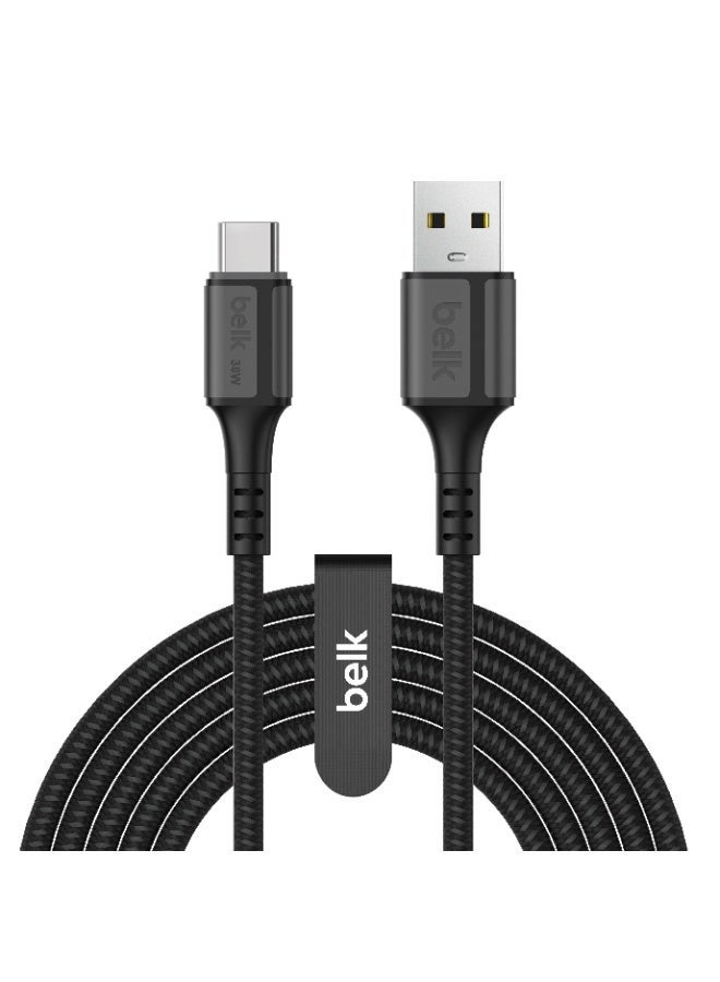بيلك كابل شحن Type-C إلى Type-USB-A بقوة 18 واط بطول 3 متر– شحن متين وسريع - Image 1