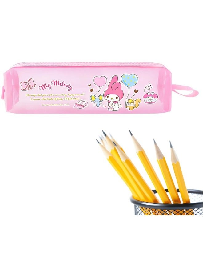 GGEROU Sanrio Transparent Pencil Case Mesh Pencil Bag Cinnamoroll Kuromi Mymelody Littletwinstars Cartoon Kawaii Creative Mesh Pencil Bag - Image 1
