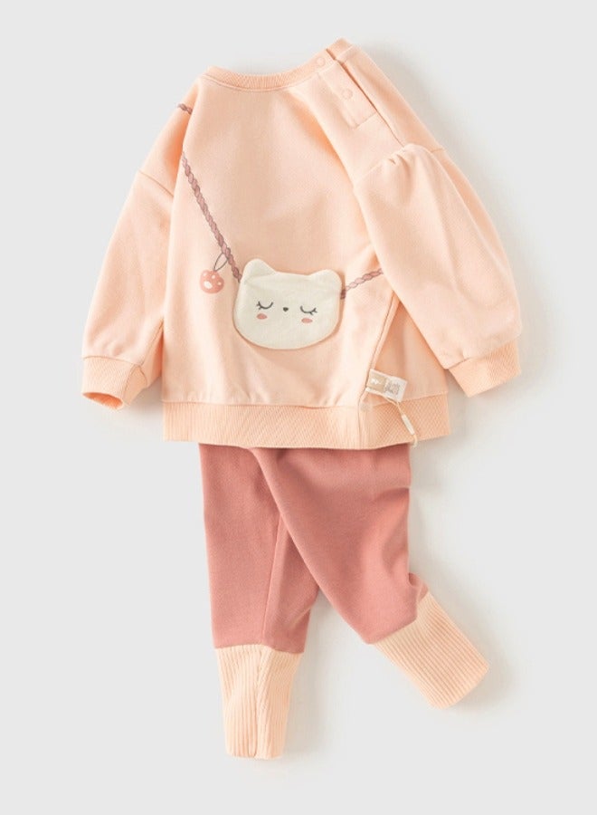 Dave & Bella Cute Cat Top and Pants Set - Image 4