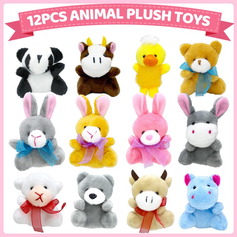 CH HAICHENG 12PCS Filled Easter Eggs with Plush Animal Toys Inside, Prefilled Easter Eggs for Easter Eggs Hunt, Easter Basket Stuffers Fillers, Easter Classroom Prize Supplies - Image 2