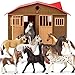 TikOnsYol 8 in 1 Horse Toy Set for Girl Age 612 8 Pcs Realistic 5 inch Plastic Horsse Figure with Stable Horrse Toy Figurine Farm Animal Gift for Boy Toddler Kid Horse Birthday Party Decoration Supplies - Image 4