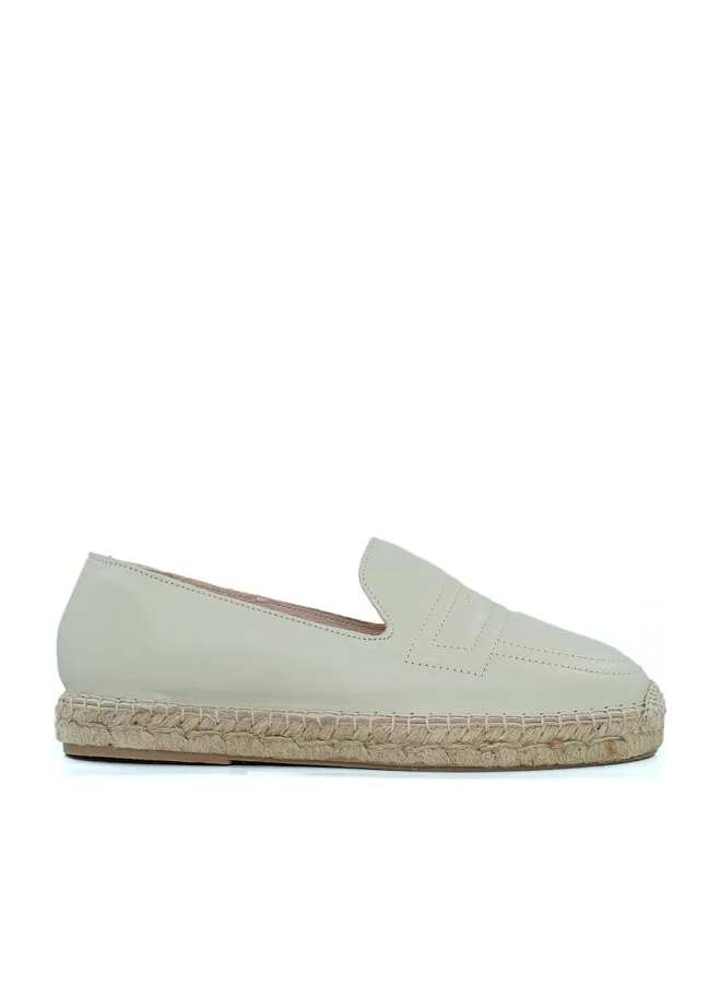 Hush Puppies HUSH PUPPIES Offwhite Leather Espadrille Slip-Ons