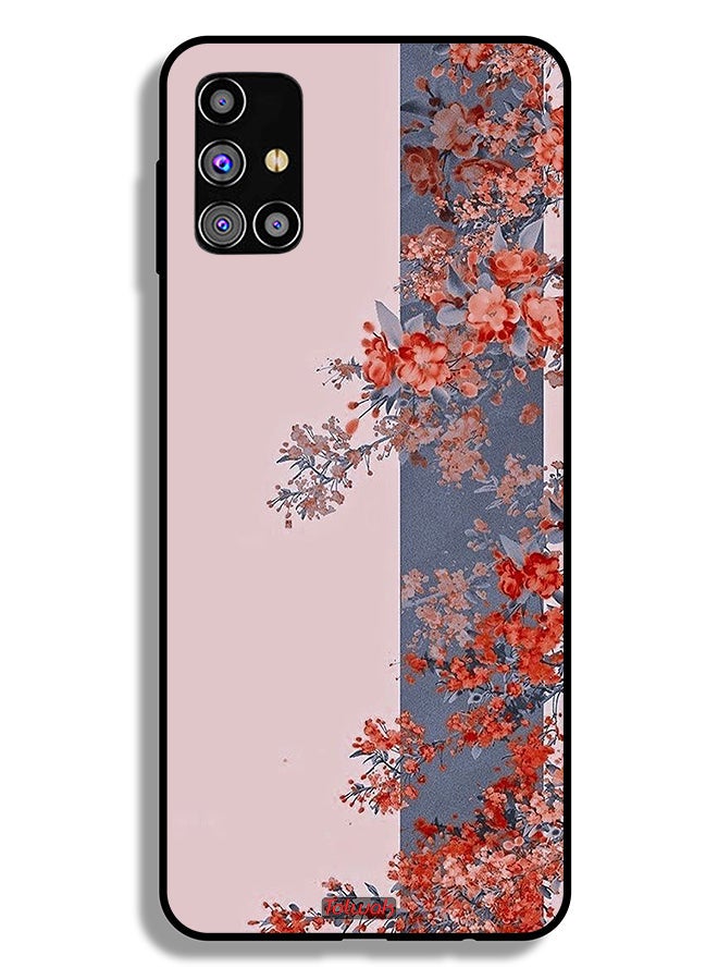 Tolwak Samsung Galaxy M31s Protective Case Cover Tree Leaves And Flowers Art - Image 2