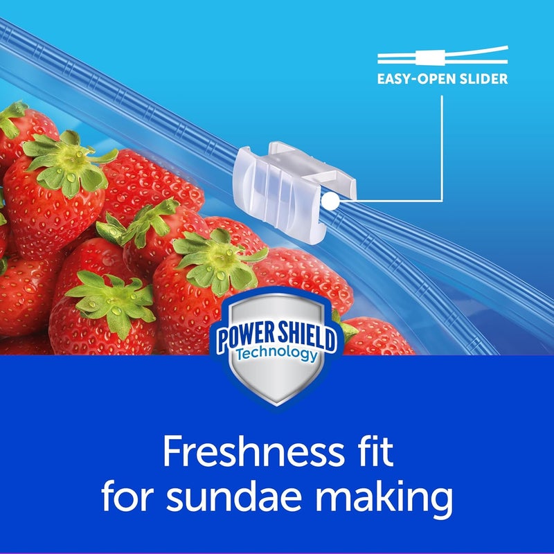 Ziploc Quart Food Storage Freezer Slider Bags Power Shield Technology for More Durability 34 Count - Image 4