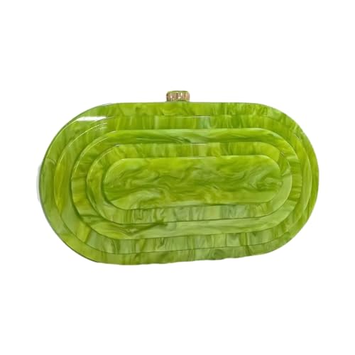 GSYPS Acrylic Clutch Purse Marbled Evening Handags Elegant Shoulder Bag for Wedding Cocktail Party Prom C-Green - Image 1