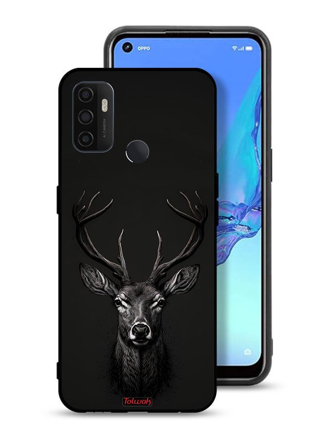 Tolwak Oppo A32 Protective Case Cover Deer Digital Art - Image 1