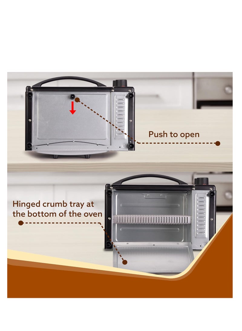 AGARO AGARO Marvel 9L Oven Toaster Griller, Cake Baking, Grilling, Toasting, OTG, 800 Watts, (Black).  - Image 5