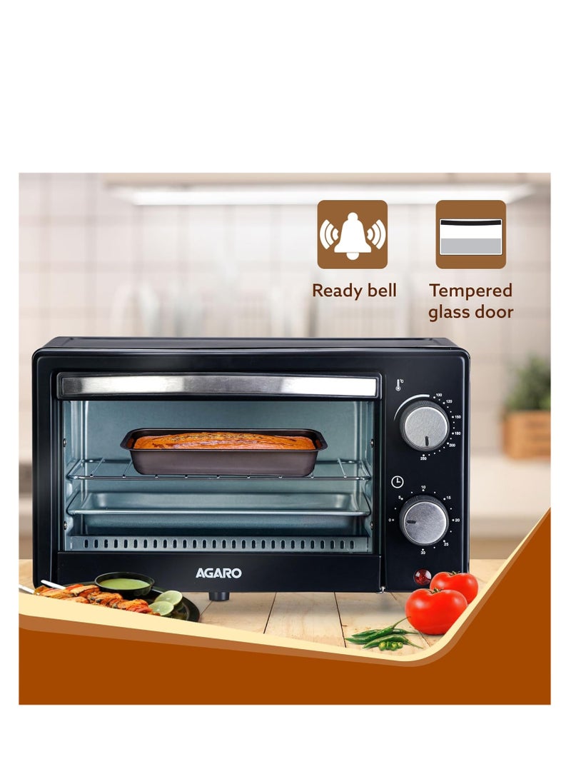 AGARO AGARO Marvel 9L Oven Toaster Griller, Cake Baking, Grilling, Toasting, OTG, 800 Watts, (Black).  - Image 4