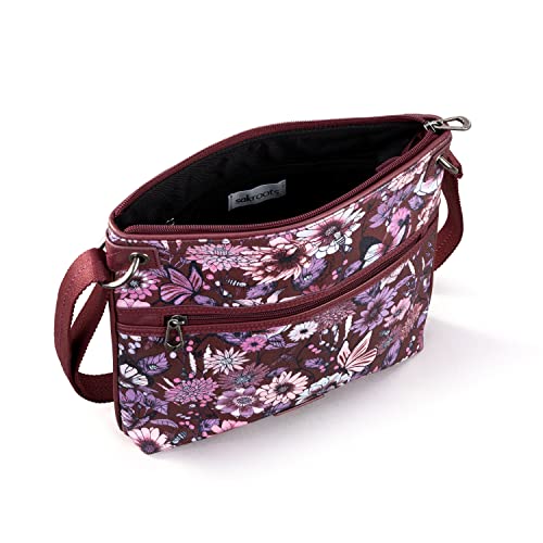 Sakroots Flat Cross Body, Cabernet in Bloom - Image 3