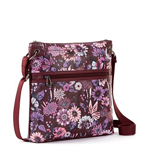 Sakroots Flat Cross Body, Cabernet in Bloom - Image 2