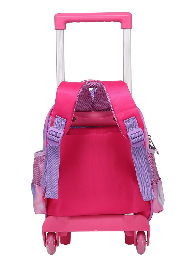 Stargold Baby Backpack 3Pcs For Baby Girls 1 lunch 1 Pencil Box And 1 Bag With Adjustable Strap For School 2 Wheels 12 Inch  - Image 3