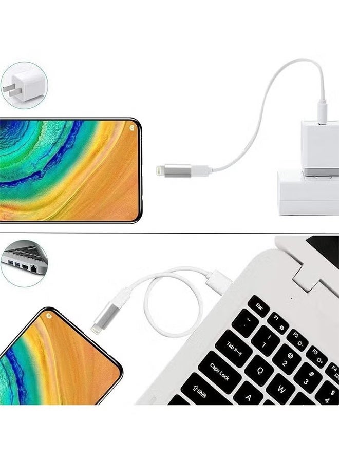 اتش واي 2 حزمة محول USB C مؤنث إلى USB Lightning مذكر، يدعم الشحن ونقل البيانات، USB - Image 4