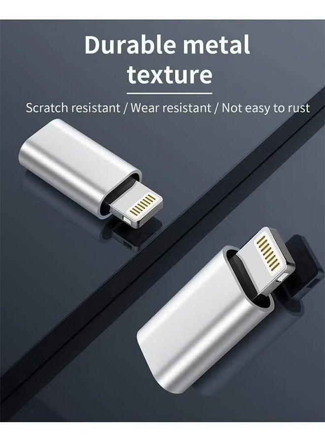 اتش واي 2 حزمة محول USB C مؤنث إلى USB Lightning مذكر، يدعم الشحن ونقل البيانات، USB - Image 5