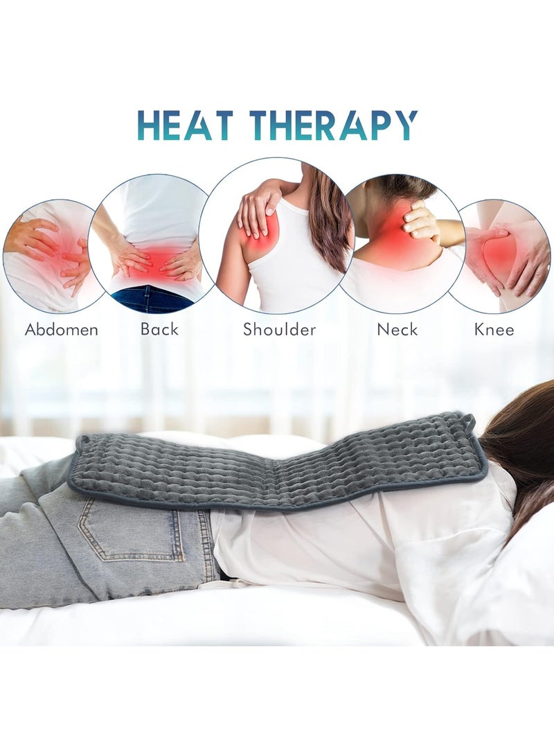 Premium Electric Heating Pad (12"x24") with Ergonomic Handles - Fast-Heating Thermal Wrap for Neck, Shoulders, & Back - Multi-Purpose Muscle Pain Relief - Ultra-Soft & Machine Washable - Image 3