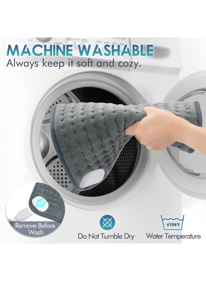 Premium Electric Heating Pad (12"x24") with Ergonomic Handles - Fast-Heating Thermal Wrap for Neck, Shoulders, & Back - Multi-Purpose Muscle Pain Relief - Ultra-Soft & Machine Washable - Image 5